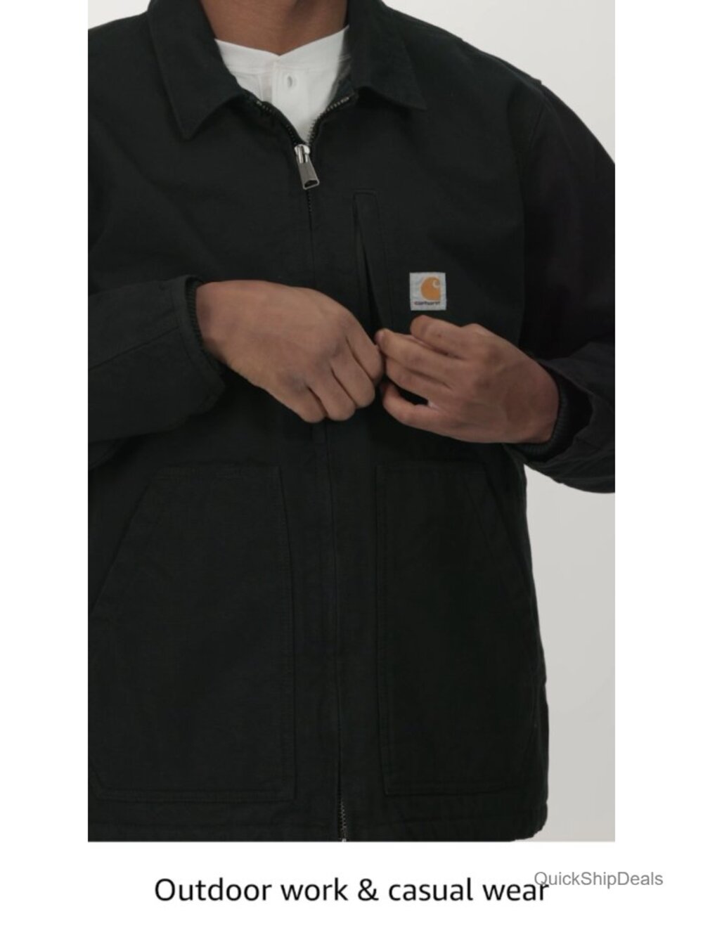 Washed Duck Ridge Lined Work Coat - Picture 4 of 4